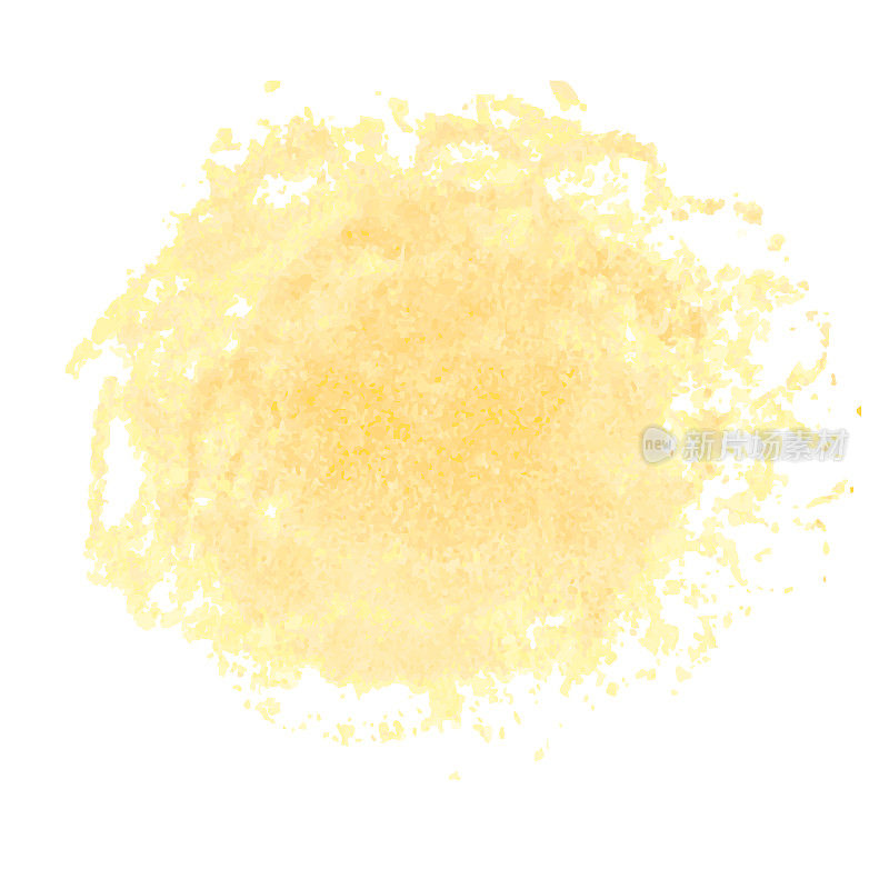 Orange watercolor stain isolated on white background